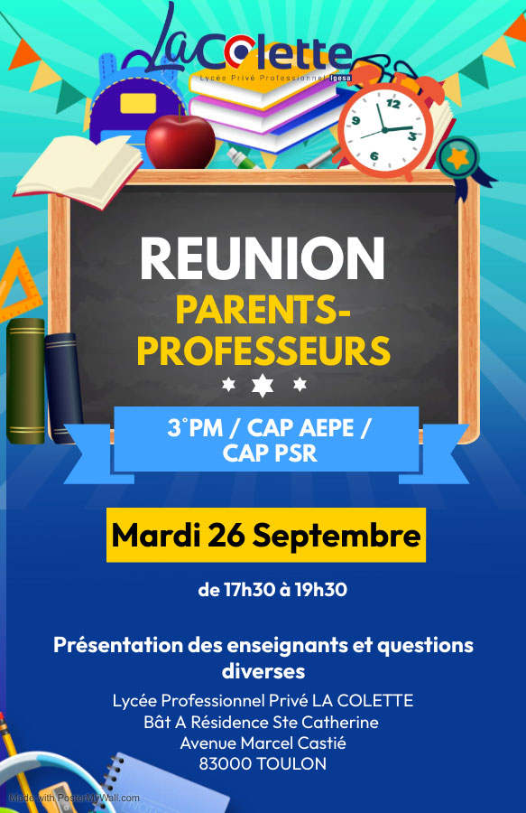 Septembre R Union Parents Professeurs Lyc E La Colette